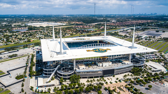 Miami Gardens Aerial view of Hard Rock Stadium